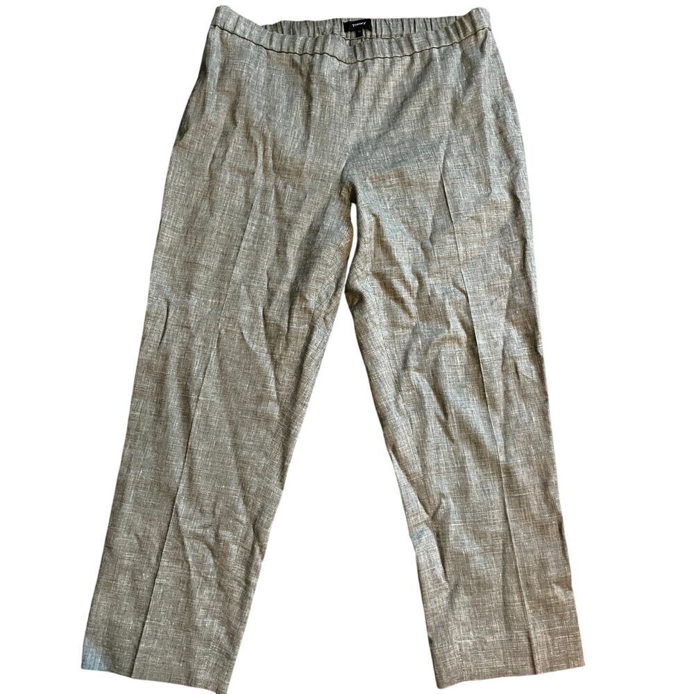 Theory Basic Pull On Pant Eco Sharkskin Bluet Melange Size 12